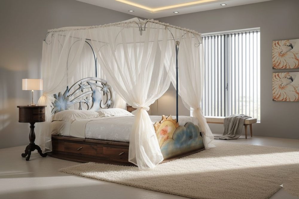 Bed with canopy stella cometa